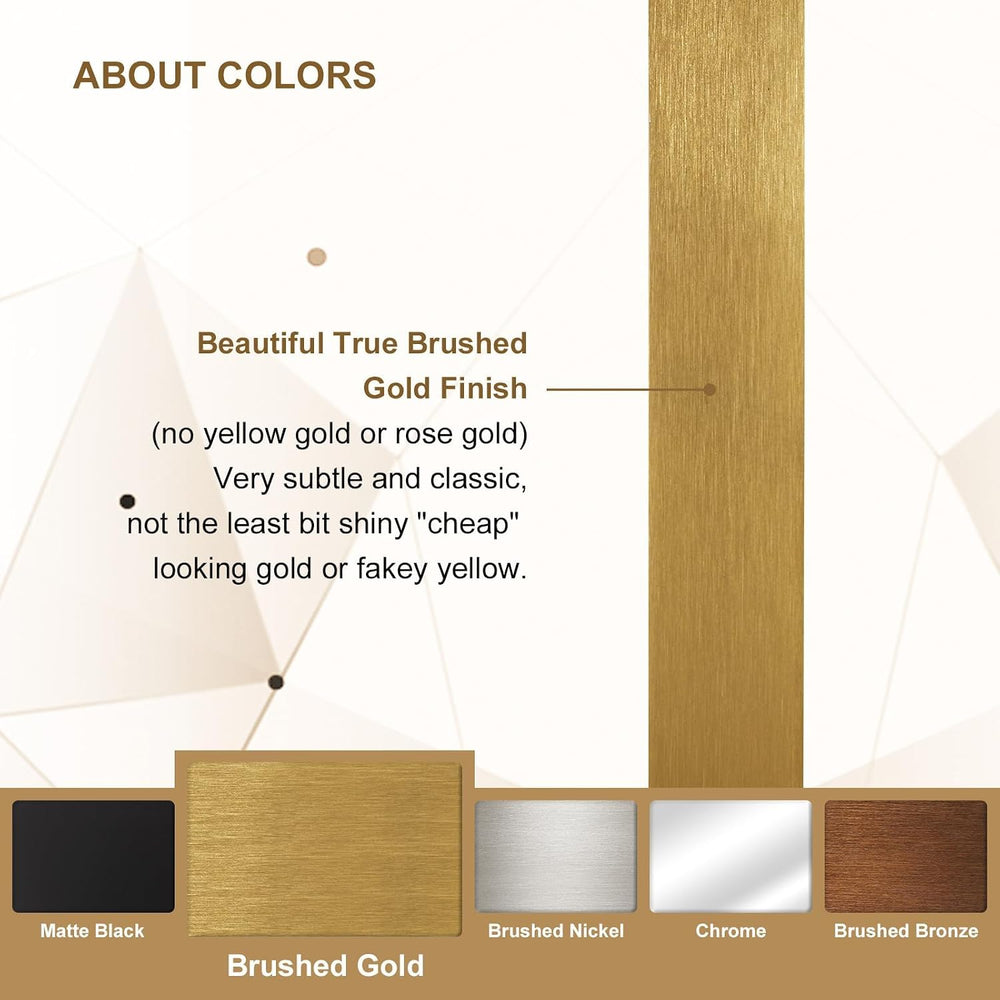 ANDY STAR Gold Bathroom Mirrors for Over Sink, 30x55 InchBrushed Gold Wall Mi...