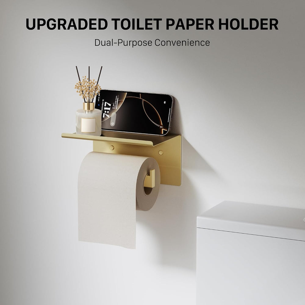 10-Piece 23.6 Inch Brushed Gold Bathroom Hardware Accessories Set