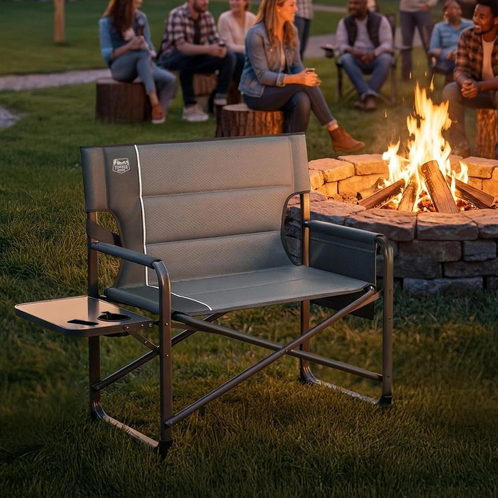 Timber Ridge XXL Director’s Chair – Heavy Duty Folding Camping Chair for Adul...