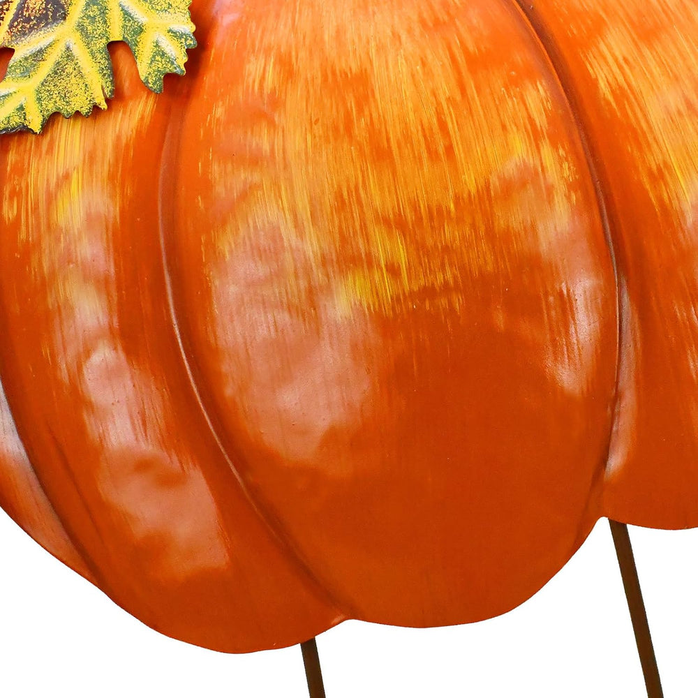 Metal Pumpkin Garden Stake Outdoor Fall Decor Decorative Pumpkin Yard Sign