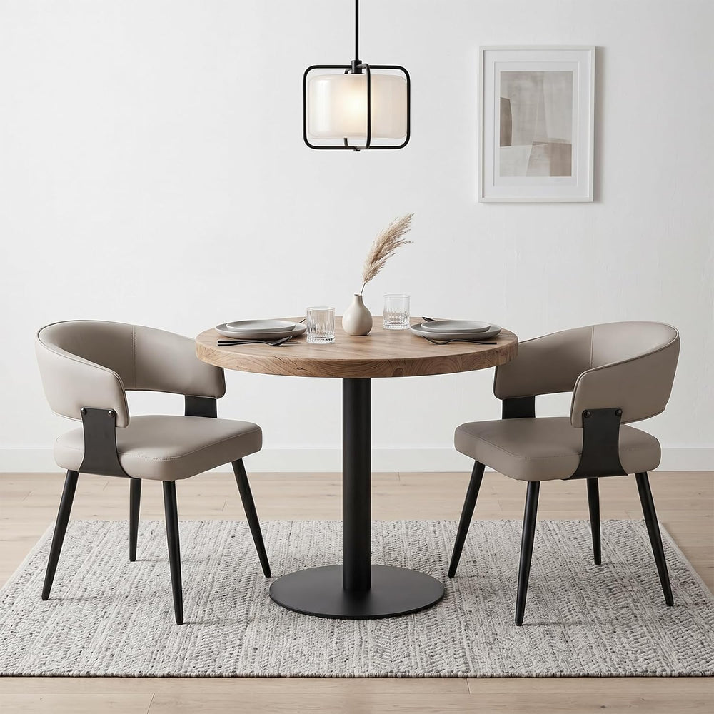 Dining Chairs Set of 2, Modern Faux Leather Kitchen Chairs