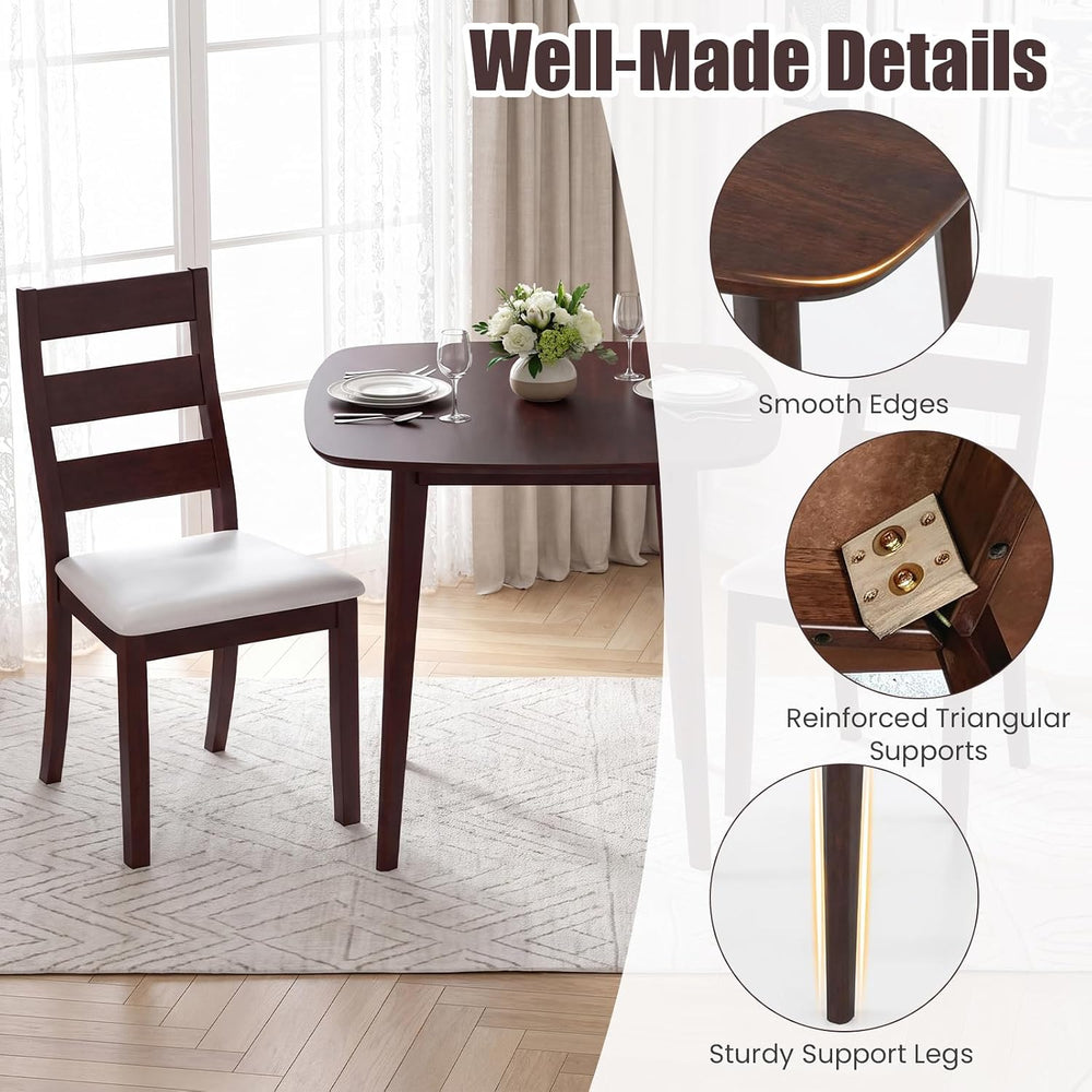 Tangkula Dining Square Table Set for 2, Kitchen Table & Chairs Set of 2