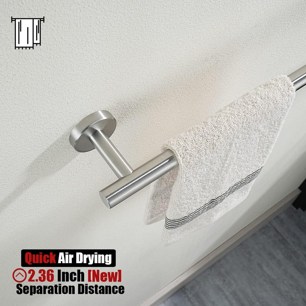 JQK Bath Towel Bar, 33 Inch 304 Stainless Steel Thicken 0.8mm Single Towel Ra...