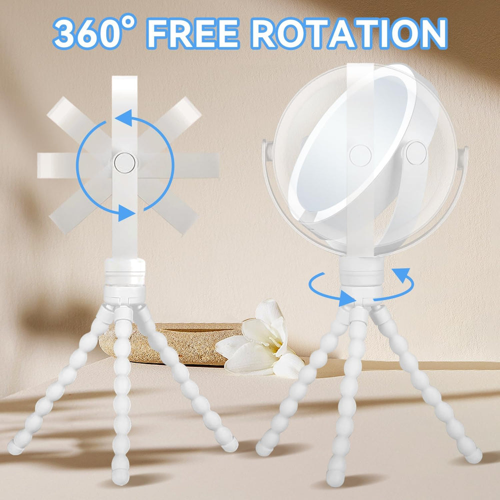 KOOKIN 1X/10X Magnifying Mirror with Light, Travel Makeup Mirror, White