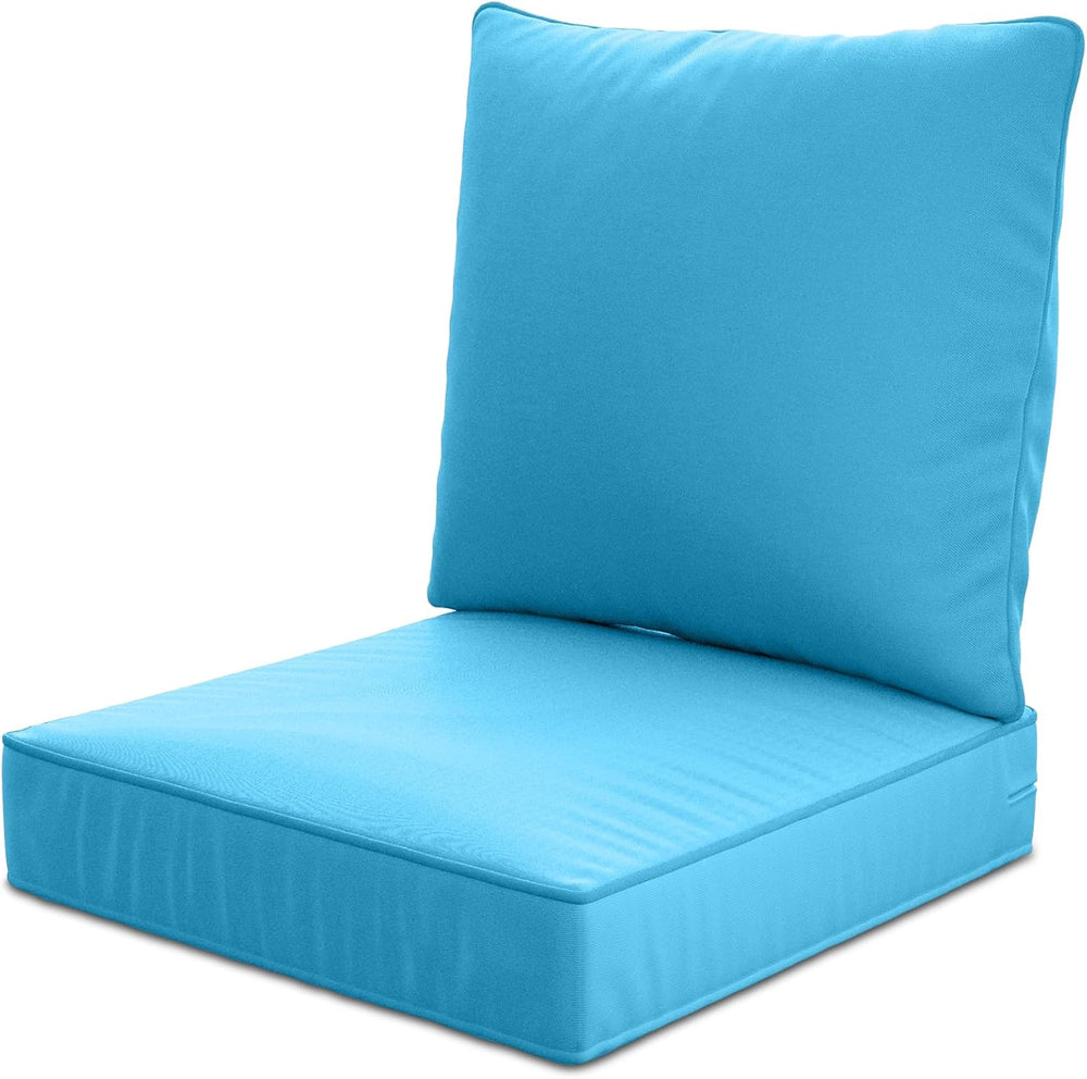 24" x 24" x 6" Outdoor Deep Seat Cushions Set - Waterproof &am...