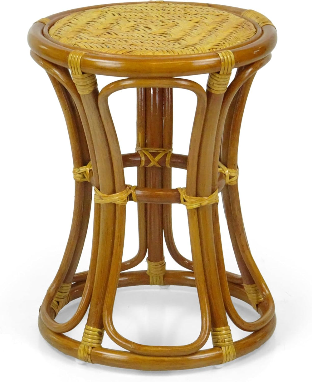 Breeze Handmade Rattan Wicker Stool Fully Assembled Colonial Color