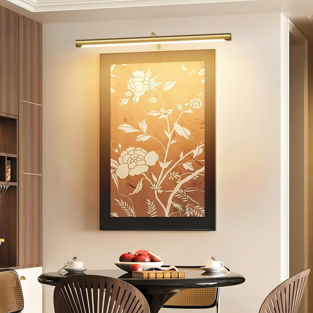 24" Plug in Picture Light 9W Gold Art Light with Remote