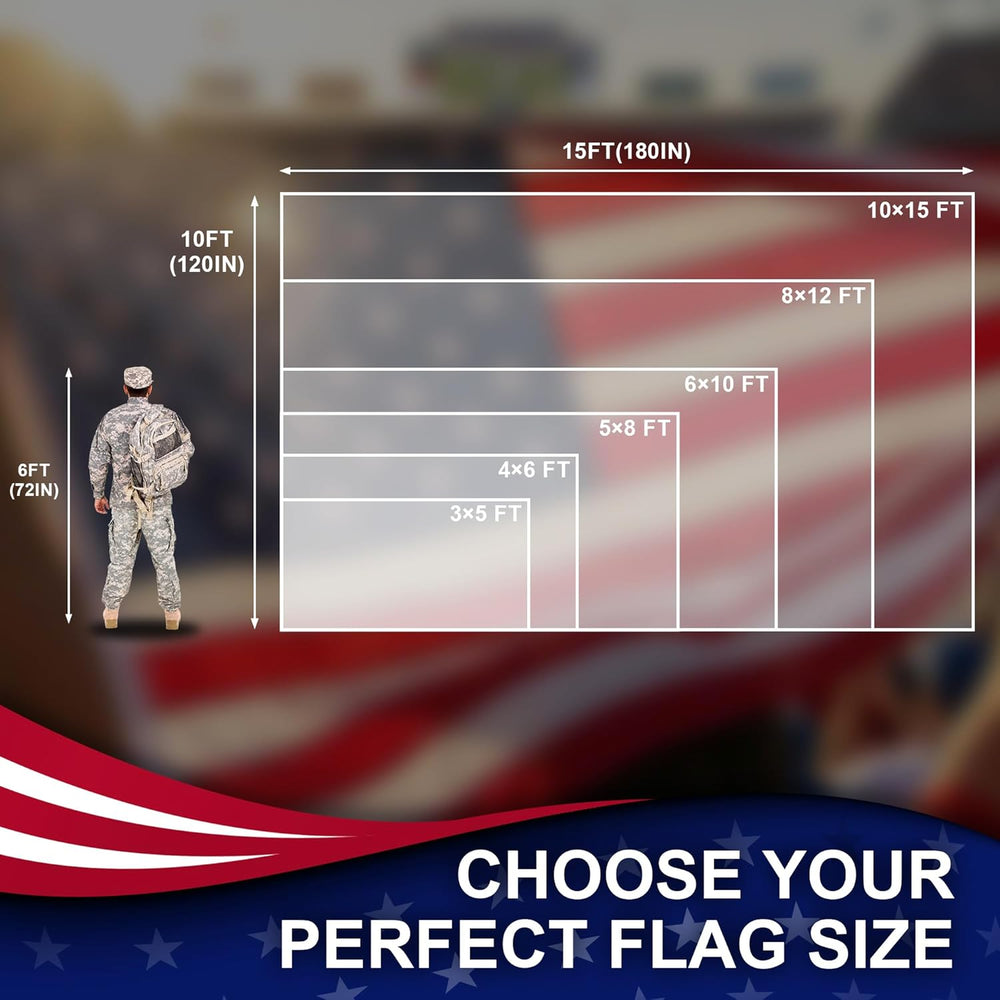 MVPRING American Flag 6x10 Ft for Outside, Heavy Duty Large Nylon US Flags fo...