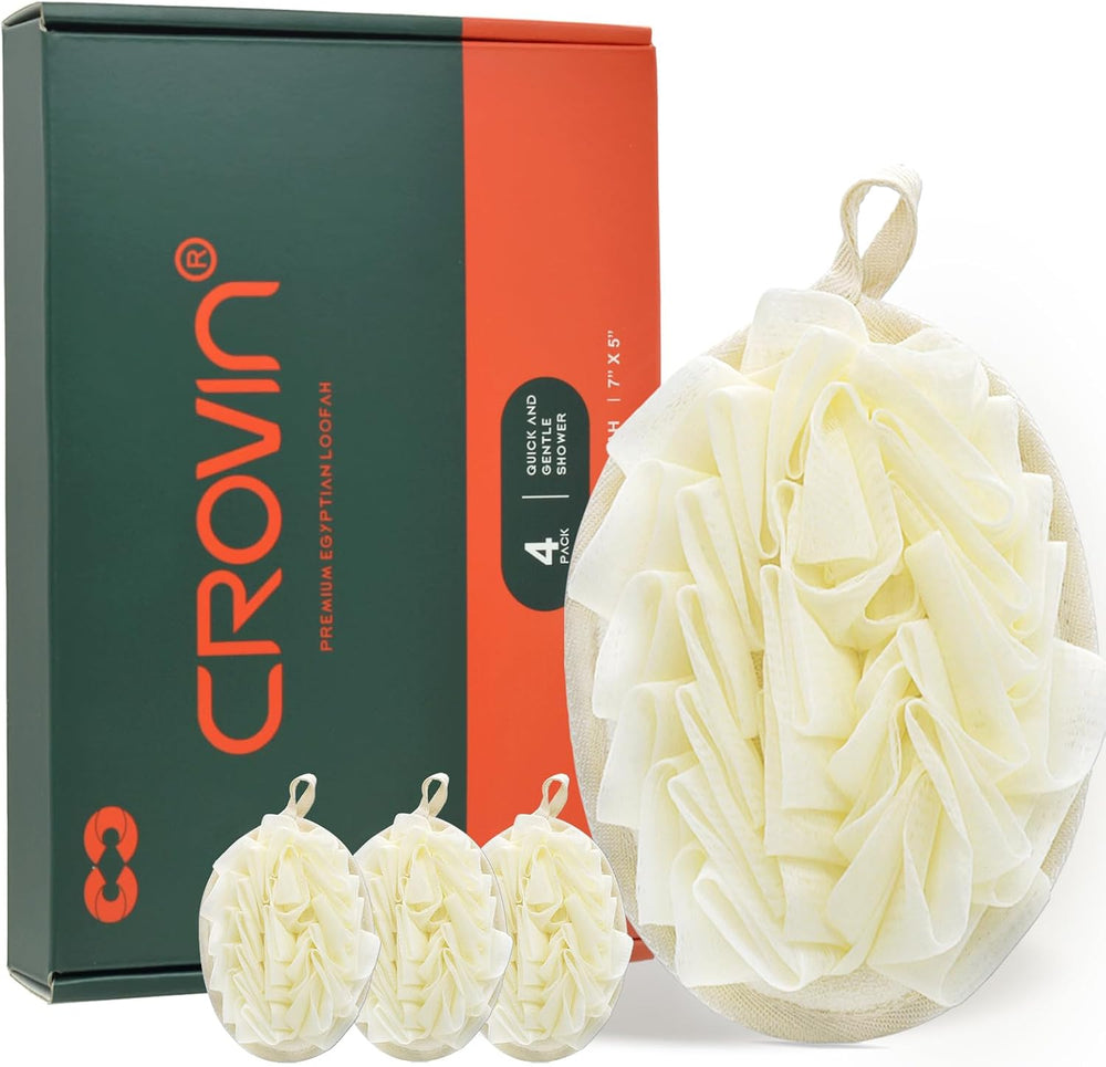 Bath loofah Sponge for Shower, Mesh Bath Puff Shower Sponge Pack