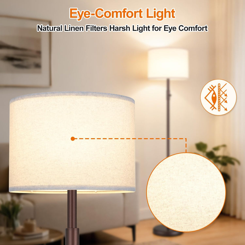 【Upgraded】 Dimmable Floor Lamp, Modern Floor Lamps for Living Room, Standing ...