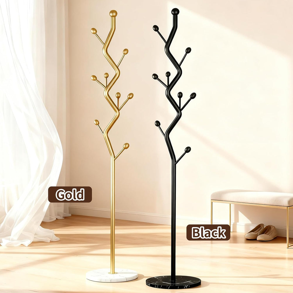68.9 Inch Tall Modern Coat Rack,Black Freestanding Coat Rack Tree,Heavy-Duty ...