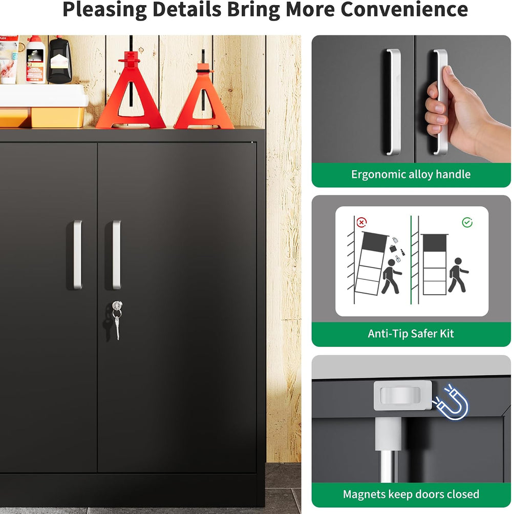 Metal Garage Storage Cabinet, Durable Metal Storage Solution