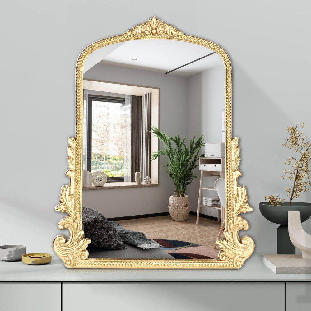 Vintage Small Arched Mirror, 17"x 12" Wall Mounted Tabletop Vanity ...