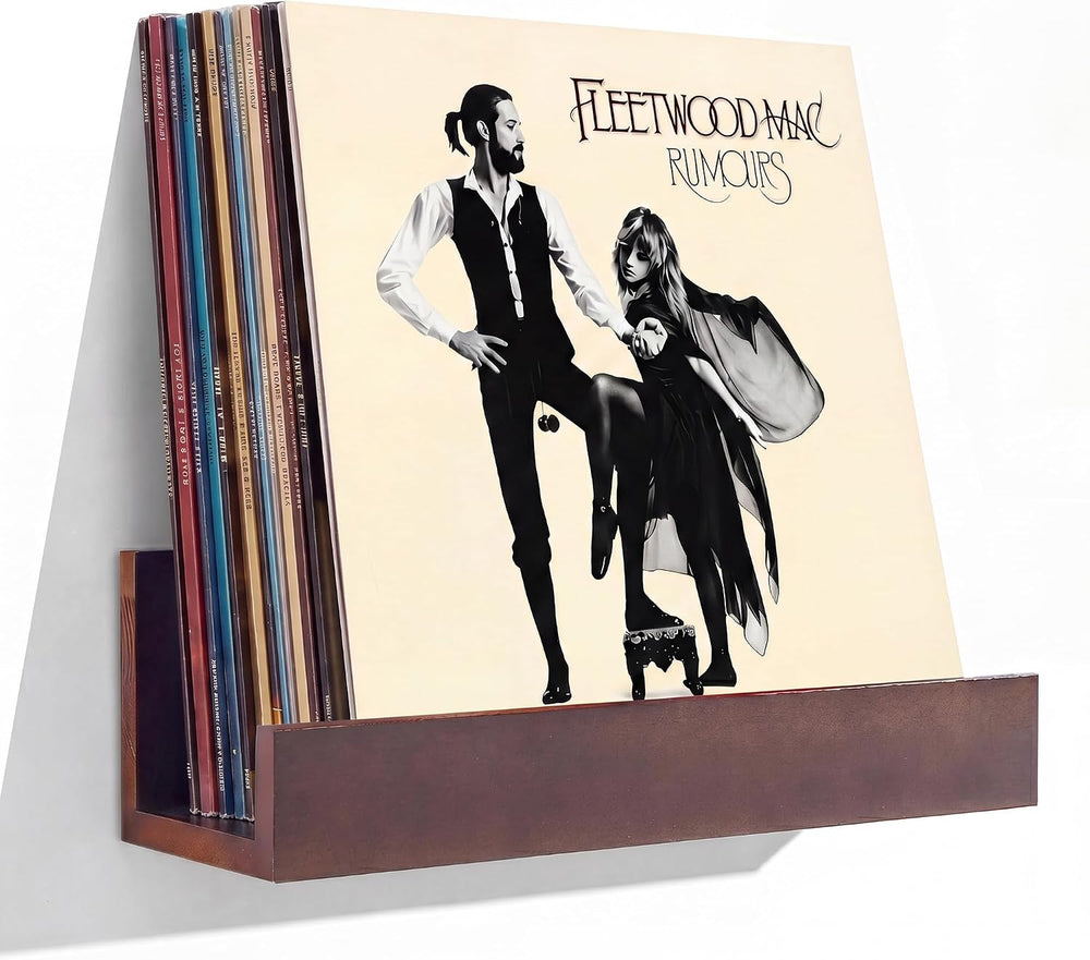 Vinyl Record Holder Wall Mount, Large Record Shelf for Storage & Display