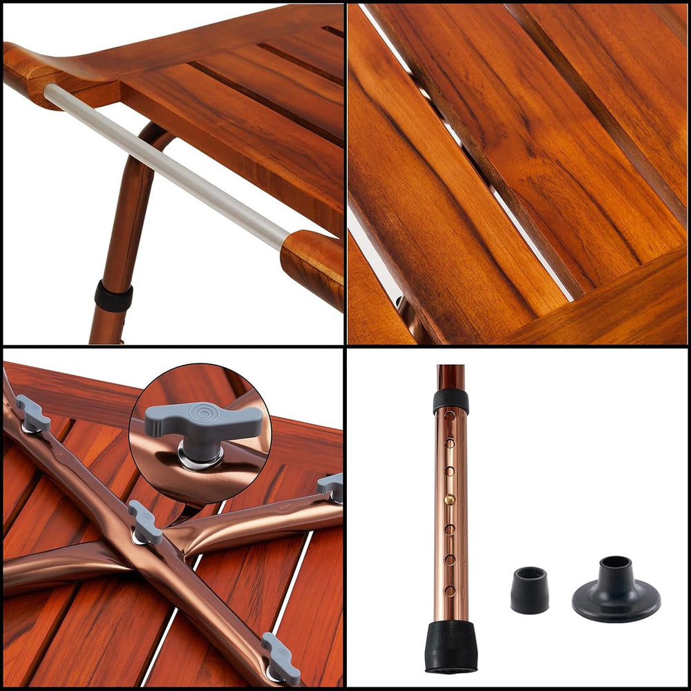 Teak Shower Bench Stool Chair Seat for Inside Shower Bath Sauna, for Elderly ...