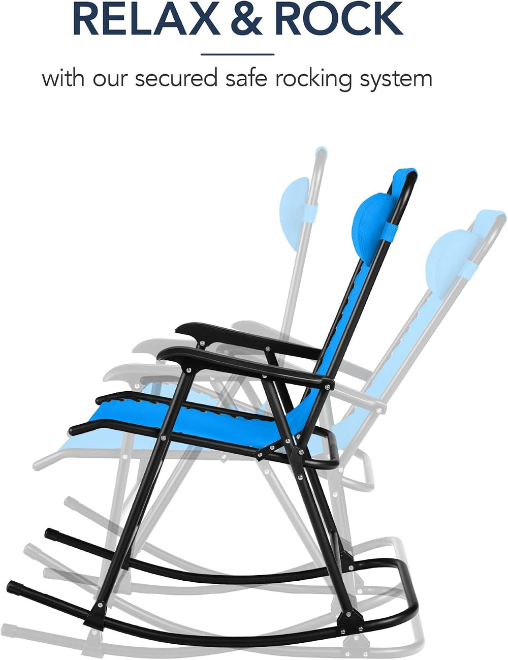 Best Choice Products Outdoor Patio Rocking Chair, Aqua Blue