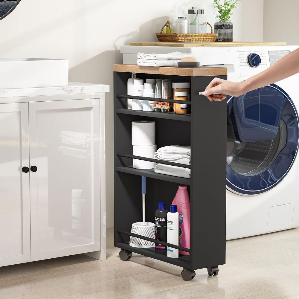 Tribesigns Slim Storage Cart, Rolling Narrow Kitchen Cart on Wheels for Small...