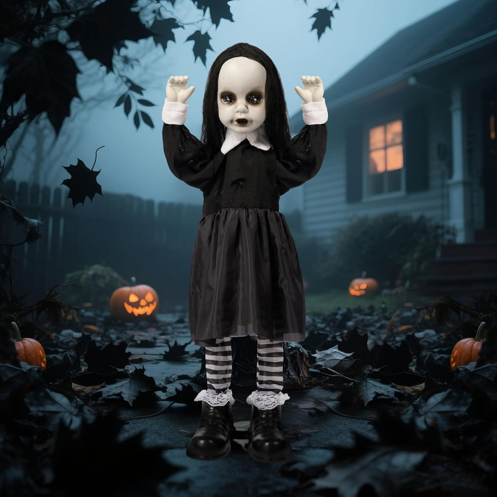 JOYIN Scary Halloween Decorations Outdoor, Black Zombie Girl Ghost Animatroni...