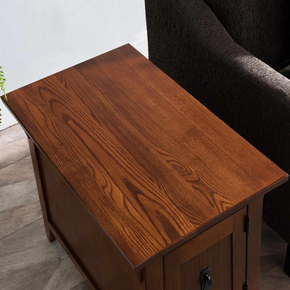 Leick Home Mission Cabinet End Table, 15", Russet