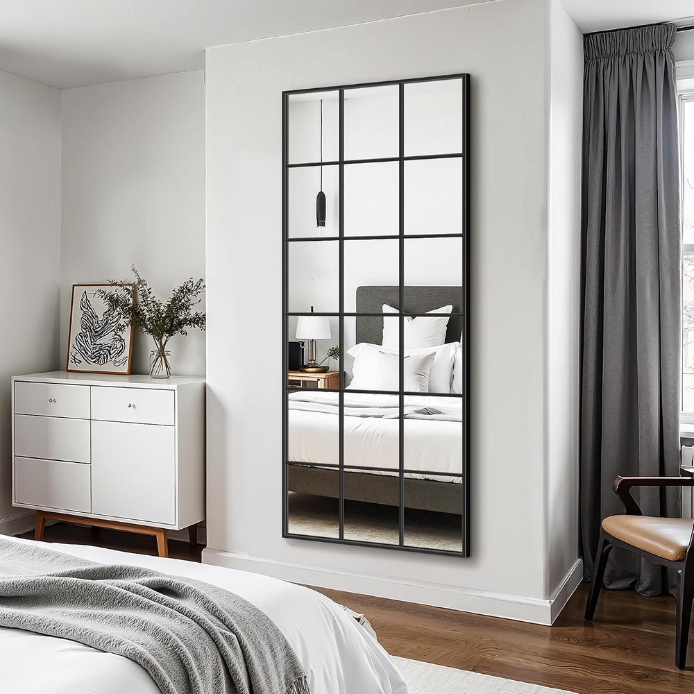 Full Length Mirror Window Pane, 30" x 70" Large Decorative Mirror, ...