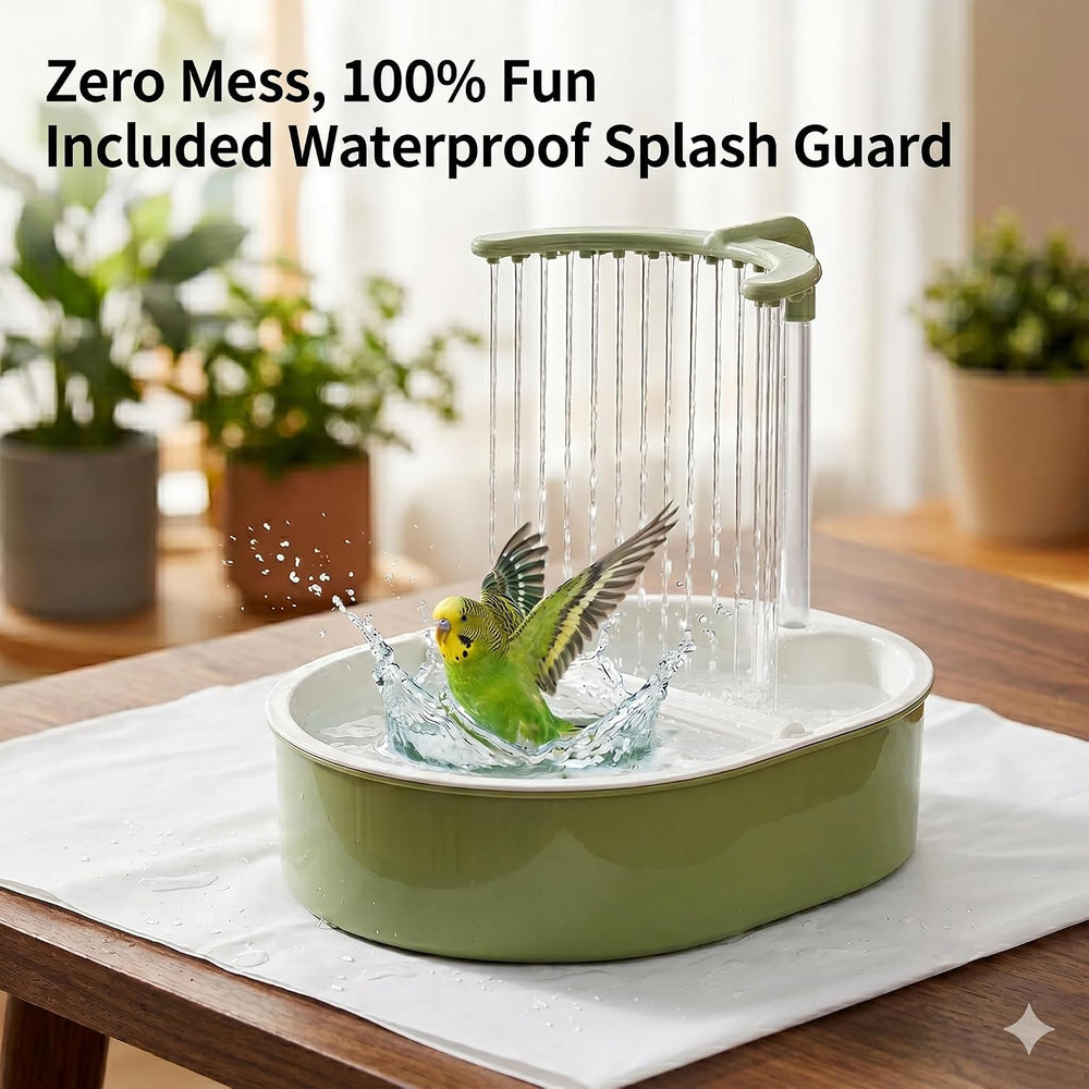 Bird Shower, Parrot Shower Fountain, Adjustable Water Flow
