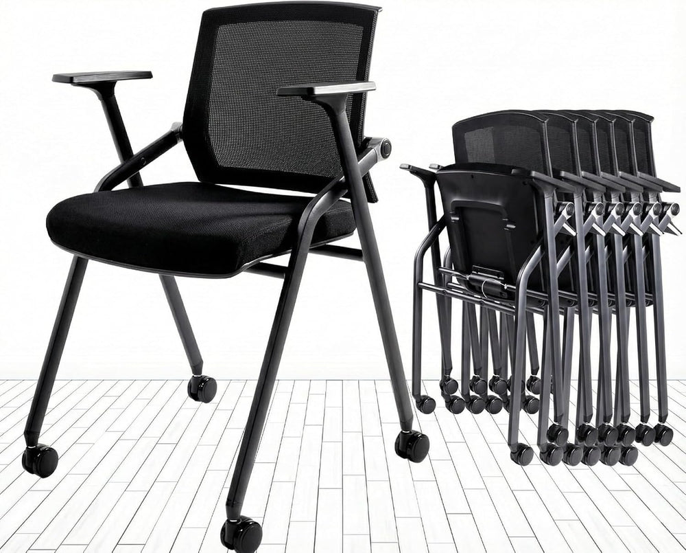 10 Pack Conference Room Chairs with Paddle Folding Office Chair Foldable Desk...