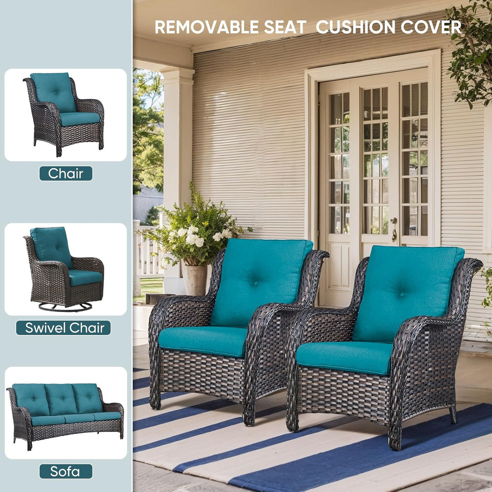 Outdoor Chair Cushions for Patio Furniture - 1 Pack Outside High Back Thick W...