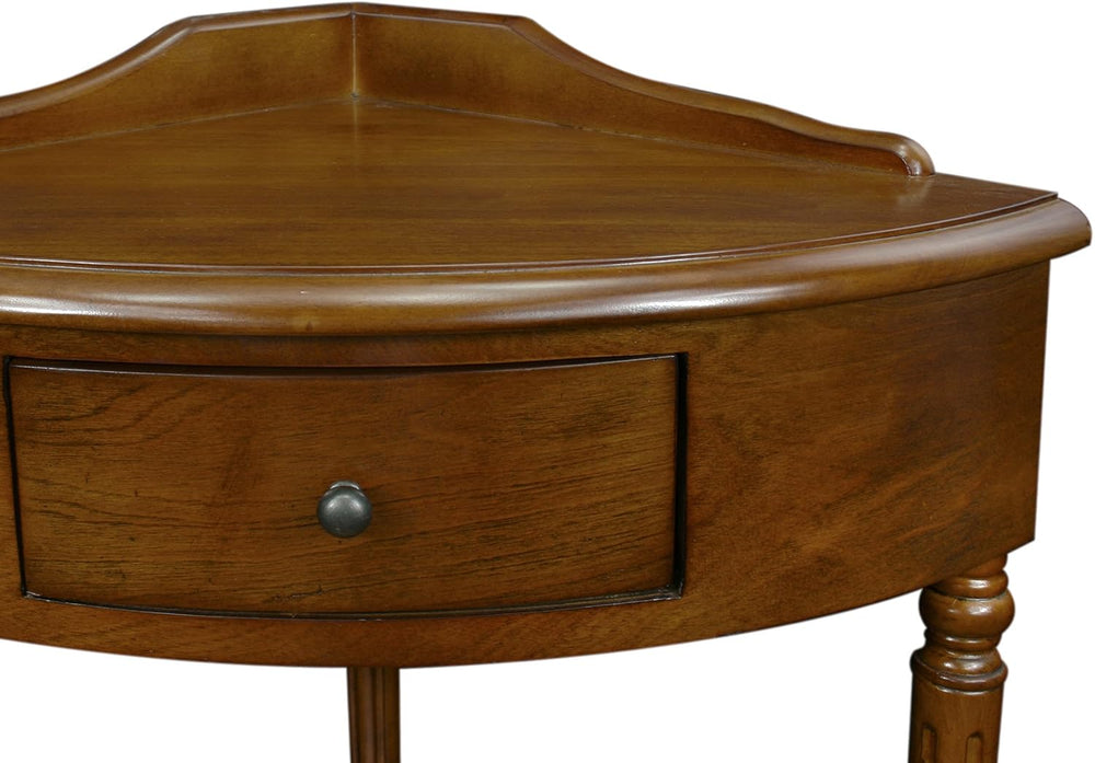 Leick Home Coastal Wedge End Table, Pecan