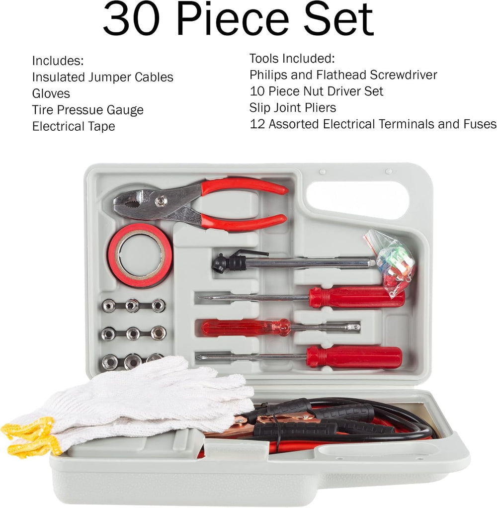 Stalwart 75-CAR1033 Emergency Roadside Assistance Tool and Auto Kit by – 30 P...
