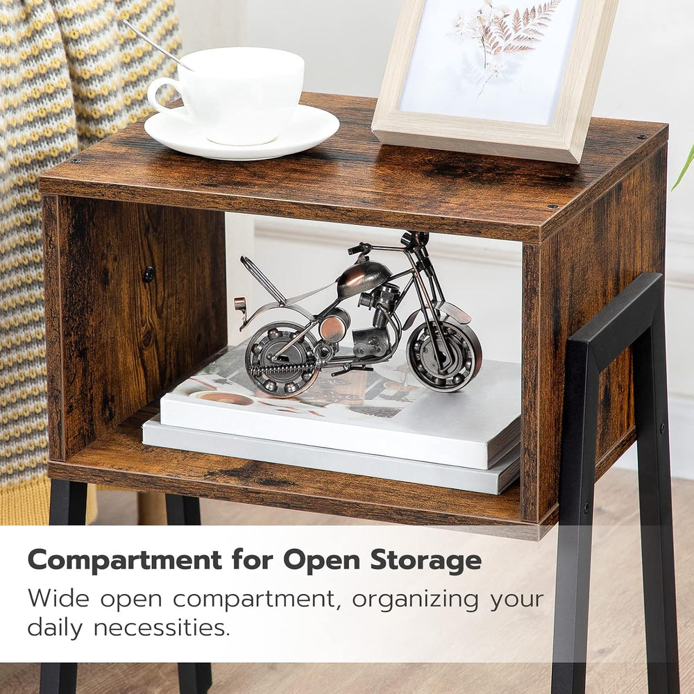 HOOBRO Nightstands Set of 2, Stackable End Tables, Small Side Tables