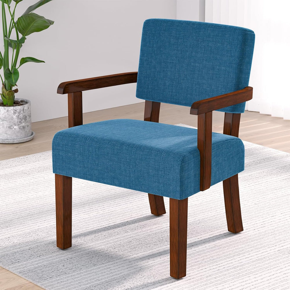 FAGAGA Accent Chair with Solid Wood Frame,Arm Chairs with Soft Seat