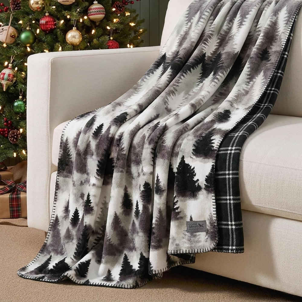 Eddie Bauer - Soft Reversible Throw Blanket for Bed & Couch, 60 x 70