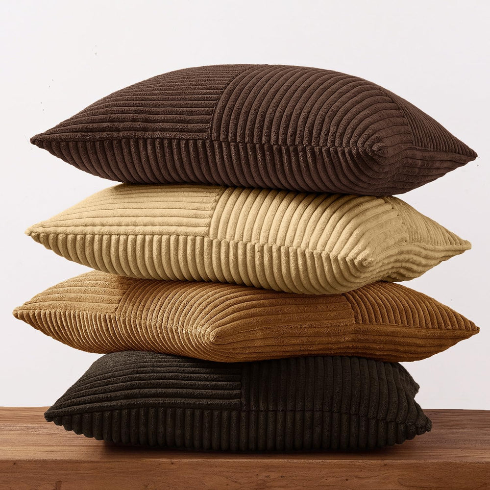MIULEE Boho Decorative Throw Pillow Covers 20x20 Set of 4 Farmhouse Neutral C...
