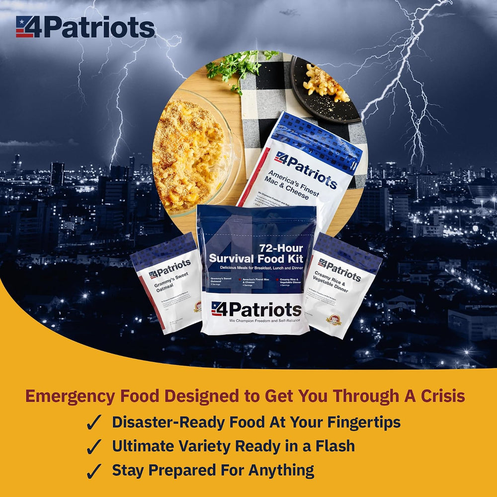 4Patriots 72-Hour Survival Food Kit: Emergency Food Supply Designed to Last 2...