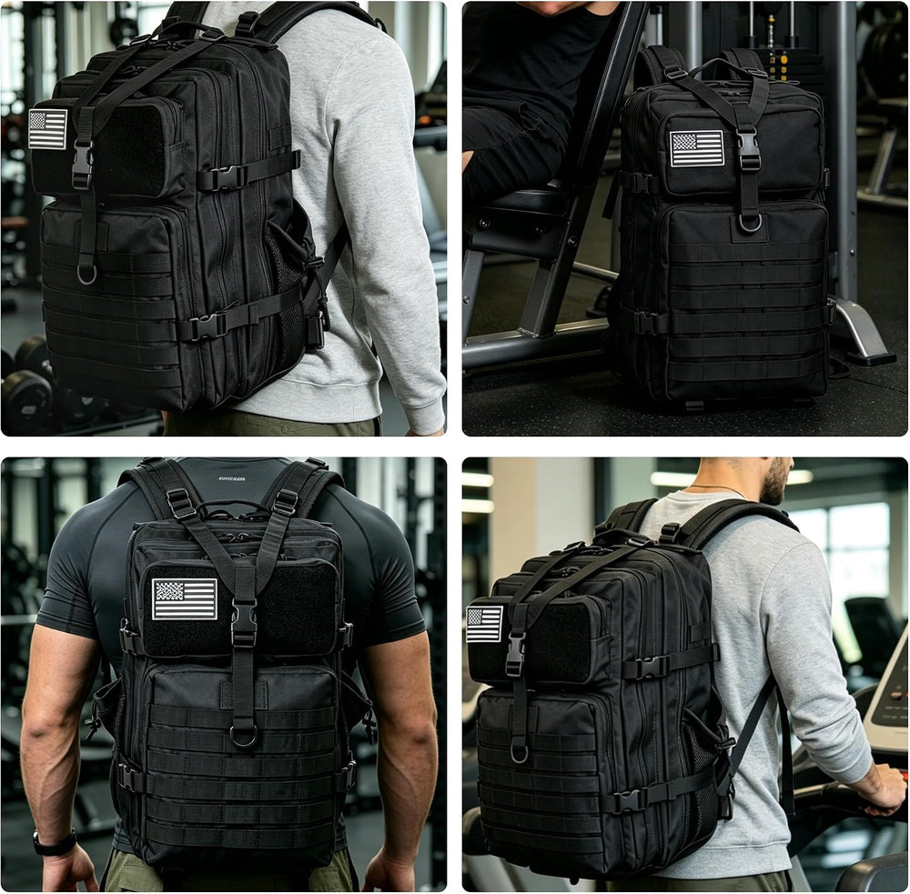 LUPU 45L Military Tactical Backpack for Men Women, MOLLE Army 3 Day Assault P...