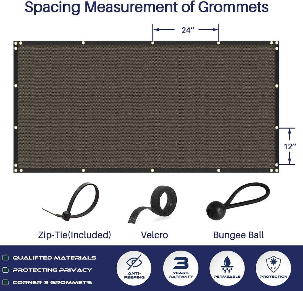 Windscreen4less 4' x 50' Privacy Fence Screen Heavy Duty Windscreen F...