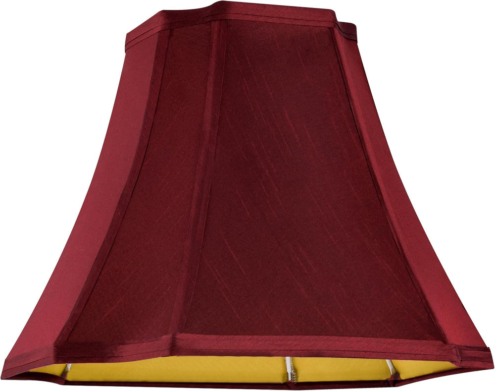 GO&SO Medium Burgundy Lampshade,Square Cut Corner Shade,6.5"x13.2&qu...