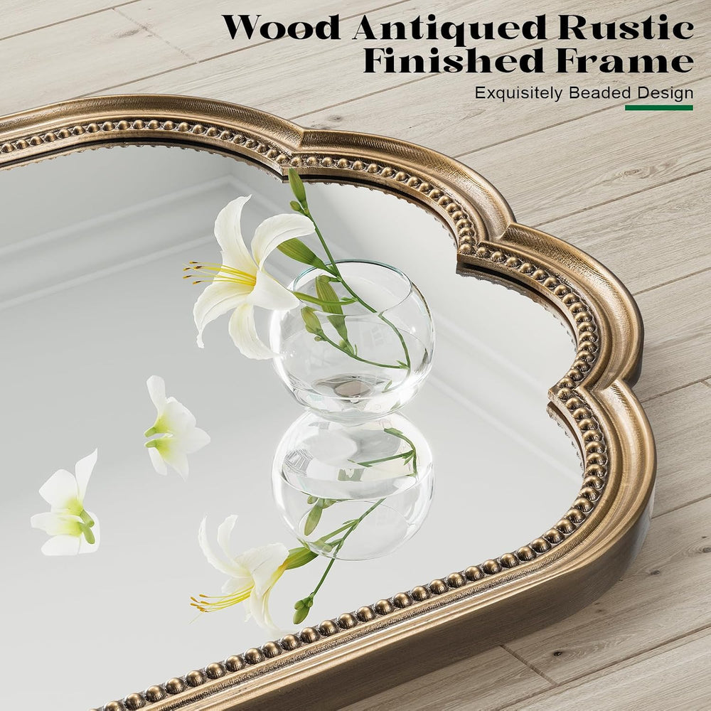 Scalloped Mirror for Bathroom, 23" x 42" Dining Room Mirrors for Wall