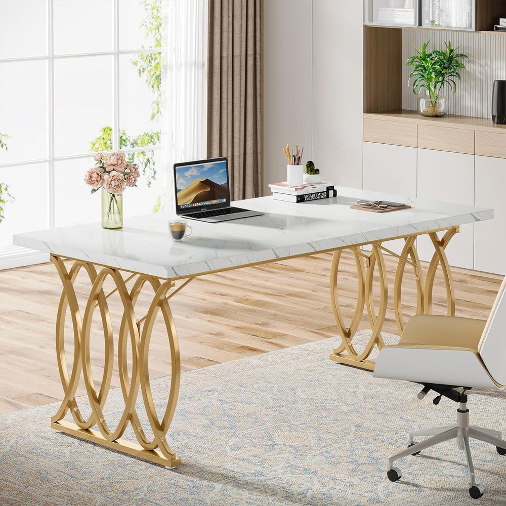 Tribesigns Executive Desk, 63" W Large Computer Desk, Modern Office Desk...