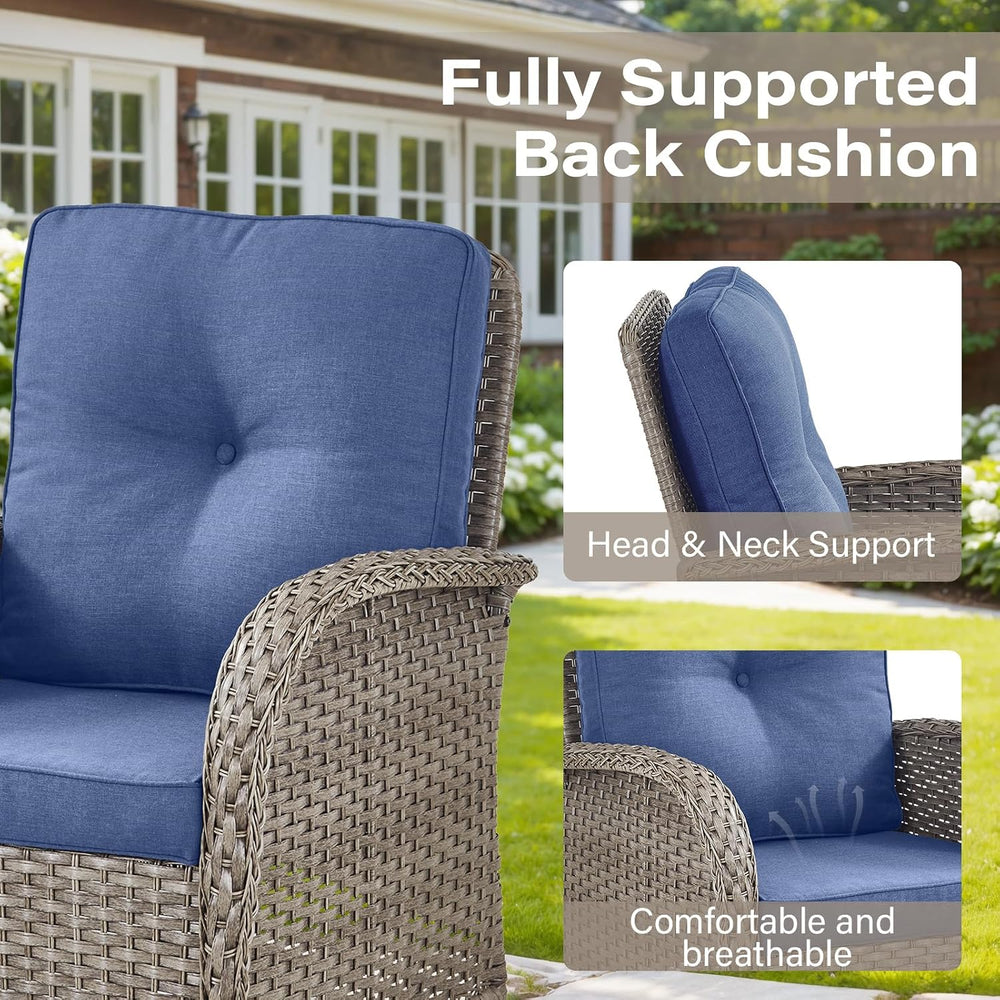 Belord Outdoor Glider Bench Patio Loveseat - 500 Lbs Weight Capacity 2 Seater...