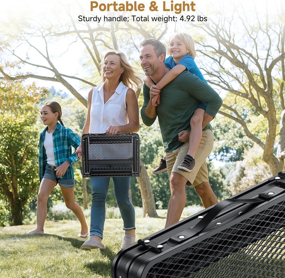 Folding Camping Table, 22.8"x15.7" Picnic Table, 3 Adjustable Height