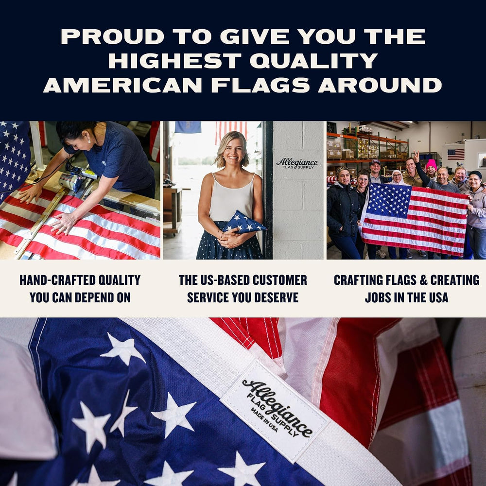 Allegiance American Flags For Outside Set 3x5 Ft, Made in USA