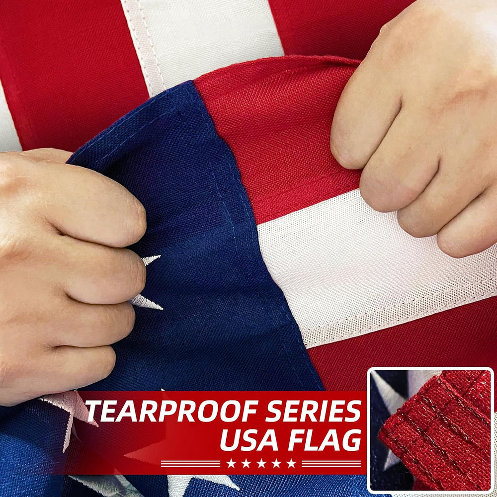 Premium American Flag 4x6 Ft TearProof Series for Outside, Heavy Duty Outdoor...