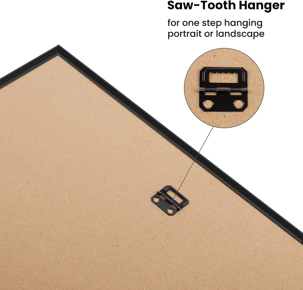 upsimples 16x24 Poster Frame, Easy Slide-In Assembly, Black, 3 Pack