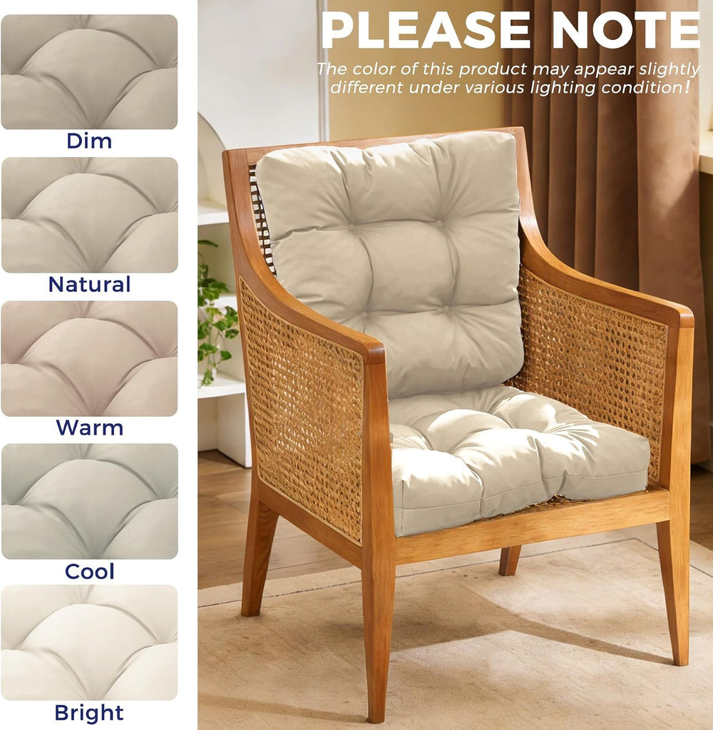 IASEAHK Outdoor Chair Cushions Set of 2, 19" x 19" x 5", Water...