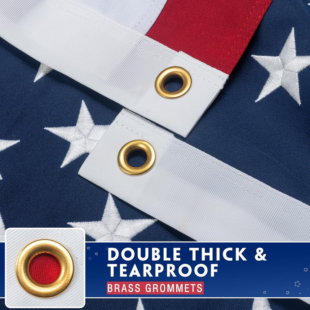 American Flag 4x6 Ft for Outside, Heavy Duty Spun Polyester US Flags