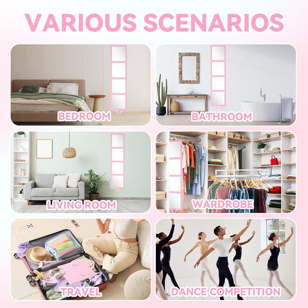 ROYALAY Foldable Full Length Mirror with Handle, 47 * 13in Four-fold Portable...