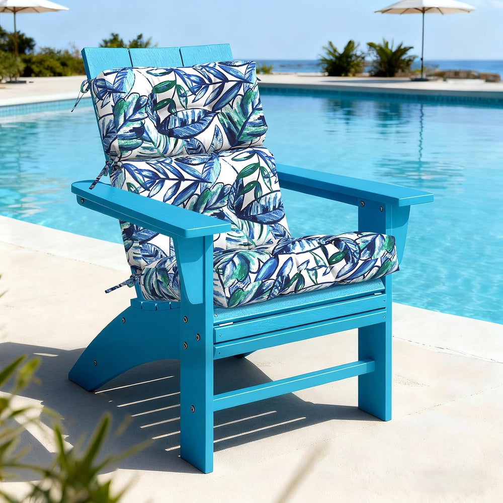 LVTXIII Outdoor Tufted High Back Cushions, 22" W x 20" D Fluffy Sea...