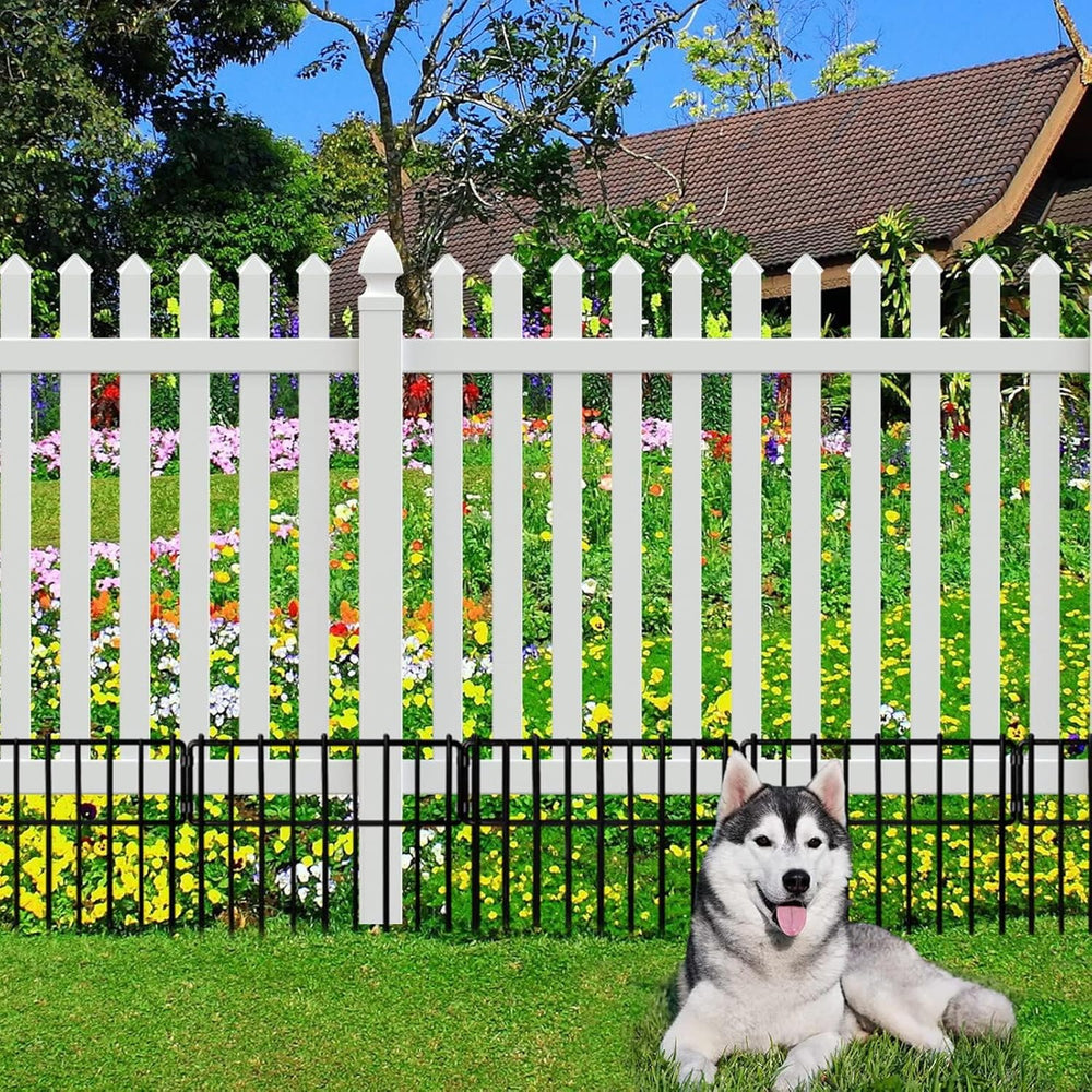 Thrivinest Animal Barrier Fence, 26 Pack No Dig Fence Decorative Fences, 17in...