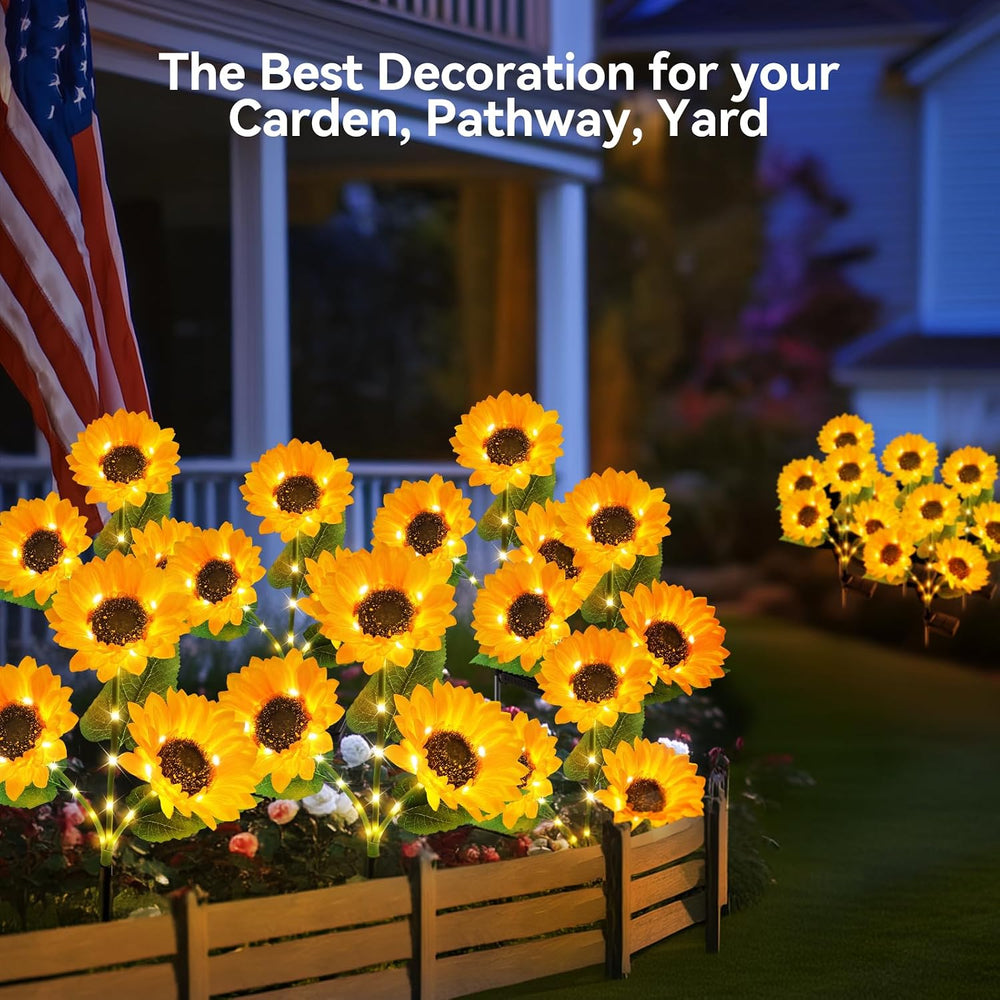 KOOPER Solar Lights Outdoor Garden Decor - Upgraded 6 Pack Solar Garden Light...
